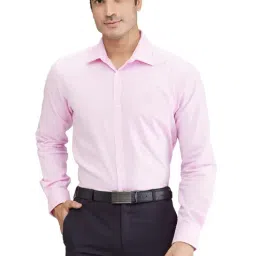 Park Avenue Pink Slim Fit Self Pattern Shirt-picture-12