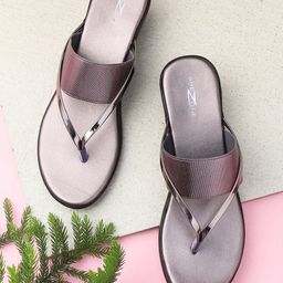 Shezone Women Grey Wedge Sandals-23