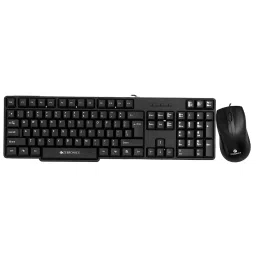 Zebronics Wired Keyboard and Mouse Combo with 104 Keys and a USB Mouse with 1200 DPI JUDWAA 750-2