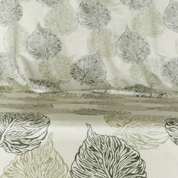Cortina Set of 2 Off-White & Green Leaf Print Door Curtains image 4