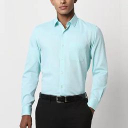 Peter England Blue Regular Fit Checks Shirt-picture-13