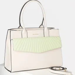 Allen Solly Beige Color Block Handbag image 1
