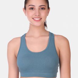POOJA RAGENEE Racerback Full Support Seamless Non-Padded Non-Wired Cotton Sports Bra-picture-38