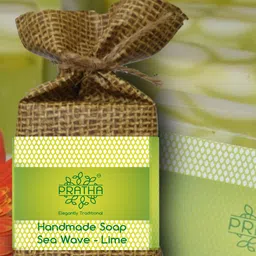 Pratha Set of 2 Sea Wave - Lime Handmade Soap 100 g each image 4