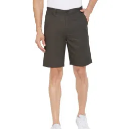 Hypernation Brown Regular Fit Bermuda Shorts-25