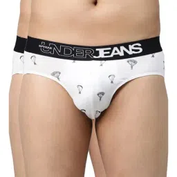 UnderJeans by Spykar White Briefs - Pack of 2-picture-46