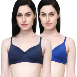 Lady Lyka Multicolor Non Wired Padded T-Shirt Bra (Pack Of 2)-picture-14