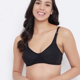 Clovia Black Non Wired Non Padded Full Coverage Bra-image-85