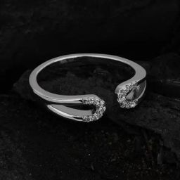 Praavy Buckle 92.5 Sterling Silver Ring for Women-image-46