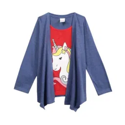 Plum Tree Kids Navy & Red Printed  Top-image-21