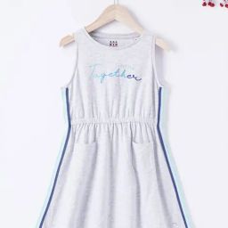 Ed-a-Mamma Kids Grey Graphic Print Dress-picture-20