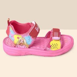 Kidsville Barbie Printed Pink Floater Sandals-image-93