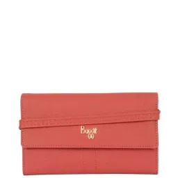 Baggit Red Solid Wallet for Women-14