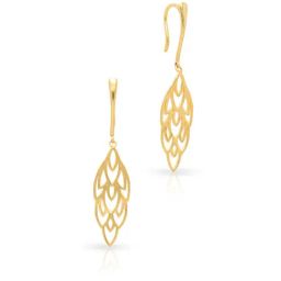 Malabar Gold & Diamonds 14k Yellow Gold Dangler Earrings For Women-image-10