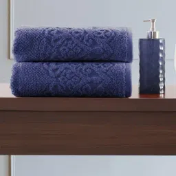 Maspar Blue 550 GSM Cotton Hand Towel-44