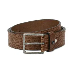 Van Heusen Brown Textured Casual Belt for Men-image-5