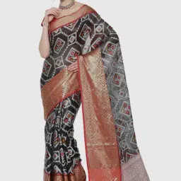 Banarasi Silk Works Black Woven Saree With Unstitched Blouse-image-67