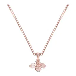 Ted Baker Brushed Rose Gold Tone Bellema Bumble Bee Pendant with Chain-image-42