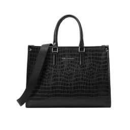 Lino Perros Black Medium Textured Tote Bag-image-57