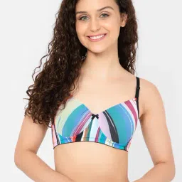 Clovia Multicolor Geometric Padded T-Shirt Bra-image-31