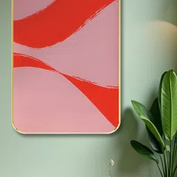 Livin'luxe Pink & Peach-Coloured Wooden Abstract Painting Wall Art-27