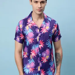 Veirdo Purple Regular fit Printed Shirt-image-11