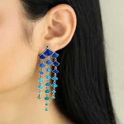 Shaya 92.5 Sterling Silver Oxidised Owning My Unapologetic Opinions Earrings for Women-picture-6