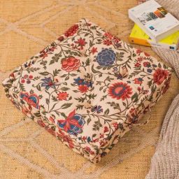 Fabindia Home Multicolor Cotton Blend Woven Gulzar Floor Cushion Cover-picture-36