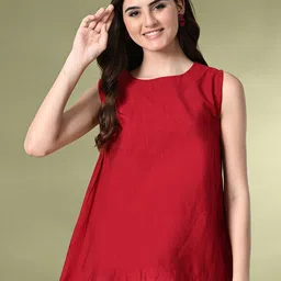 Sangria Sleeveless Tops-image-22