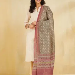 Fabindia Multicolour Regular Fit Printed Dupatta-image-16