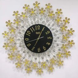 Ajanta Plastic Wall Clock (59.5 cm x 59.5 cm x 4.5 cm, Gold)-image-6