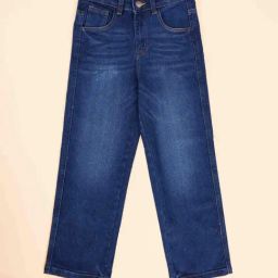 Kiddopanti Boys Dark Blue Denim Regular Fit Jeans-image-62