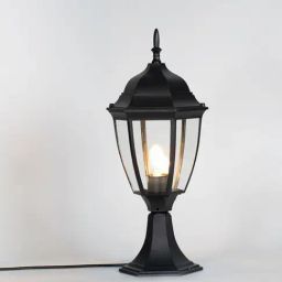 Whispering Homes Black Metal Lantern Outdoor Gate Light - Small-image-85