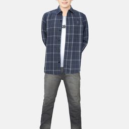 Gini and Jony Boys Standard Tartan Checks Opaque Checked Casual Shirt-image-94