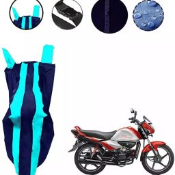 Auto Pearl Two Wheeler Cover For Hero MotoCorp Splendor iSmart (Blue)-11