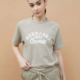 Kappa Light Brown Regular Fit Printed T-Shirt-picture-14