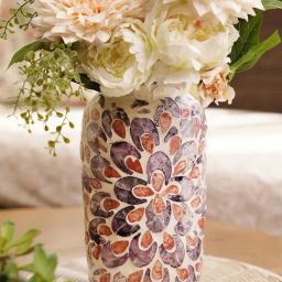 Pure Home and Living Pink & Purple Mother of Pearl Vase-image-55