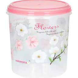 Varmora Glory Flower Pink Plastic Containers - Set of 3-28