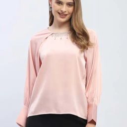 MADAME Pink Embellished Top-image-42
