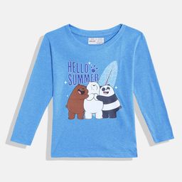 Eteenz Girls We Bare Bears Printed Pure Cotton T-shirt-image-82