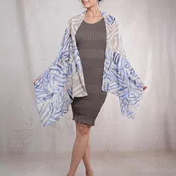 CrossKulture Abstract Printed Cotton Scarf-image-30