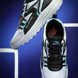 Asian Men's Black Running Shoes-image-86