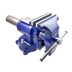 A.D INTERNATIONAL Heavy Duty Bench Vice Double Swivel 360° Rotation 6 Inch (150 mm) Jaw Width and 30 Kn Clamping Force, 30-GV-701-6