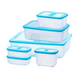 Varmora Freezer Safe Blue Plastic Safe Storage Container - Set of 6-20