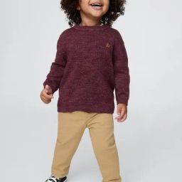 GAP Boys Khaki Cotton Solid Trousers-image-19