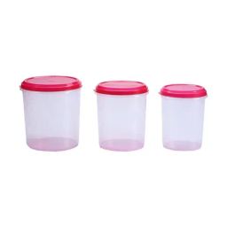 Varmora Glory Pink Plastic Kitchen Storage Container - Set of 3-34