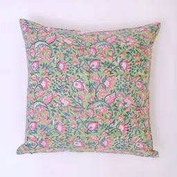 Block N Style Green & Pink Floral Square Cushion Covers-image-54