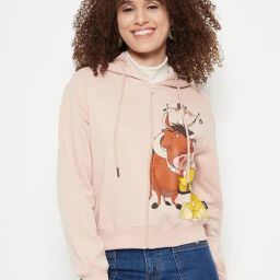 MADAME Pink Printed Hoodie-image-30