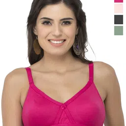 College Girl Pack of 4 Full Coverage Seamless Lightly Padded Minimizer Bra-image-51