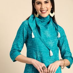 Anouk Women Floral Printed Pure Cotton Kurta with Trousers & Scarf-picture-51